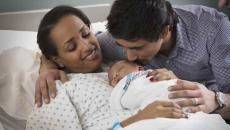 Parents with newborn baby